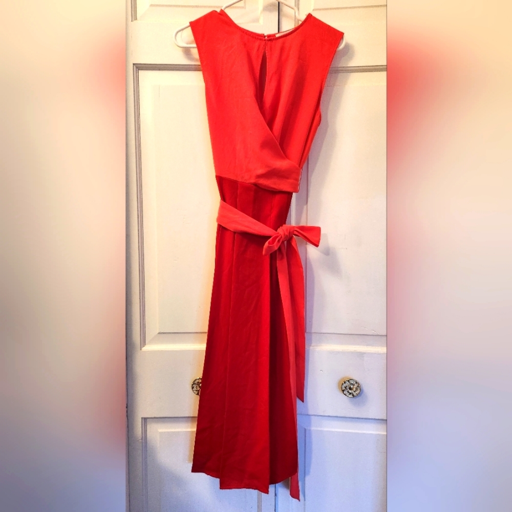 More Mare Pink & Red Wrap Dress